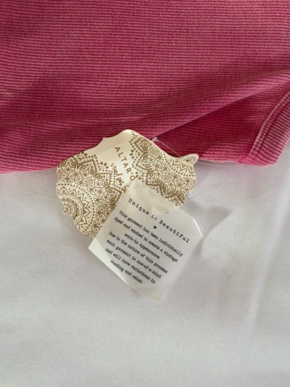 Altar'd State Pink Ribbed Crewneck Tank - Picture 7 of 8